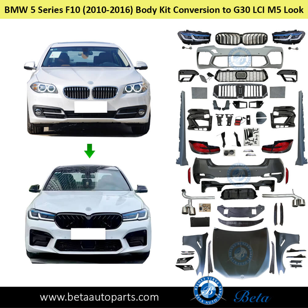 Conversion Kit Upgrade to G30 LCI M5 Look for BMW 5 Series F10 2010-2013 models Conversion Kit Upgrade to G30 LCI M5 Look for BMW 5 Series F10 2010-2013 models